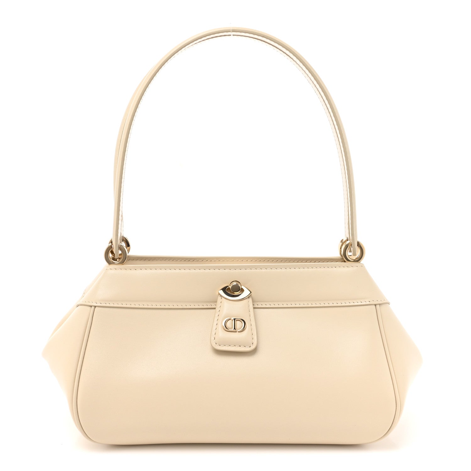Christian Dior Calfskin Small Key Shoulder Bag Dusty Ivory 1 of 10