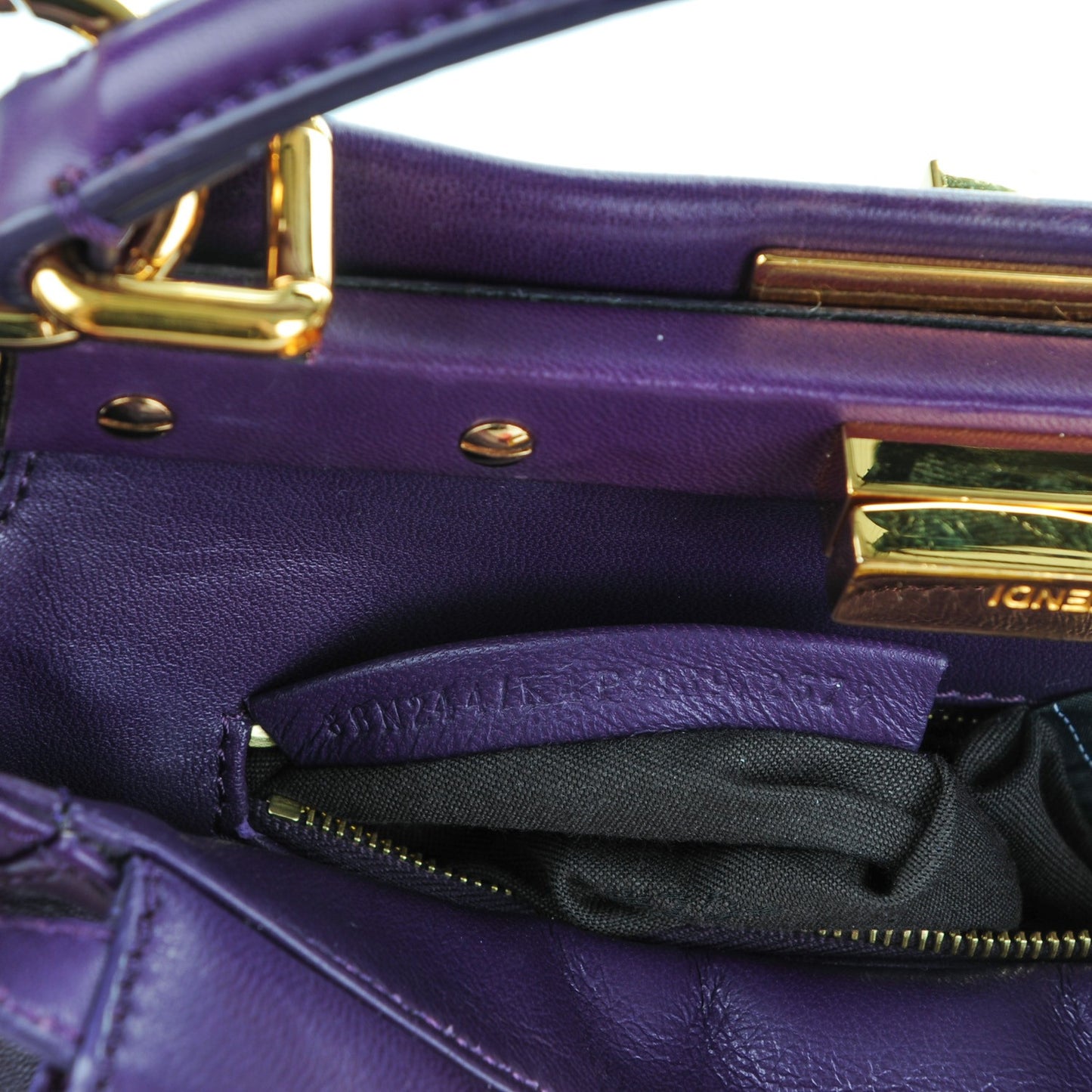 Nappa Mini Peekaboo Iconic Satchel Violet