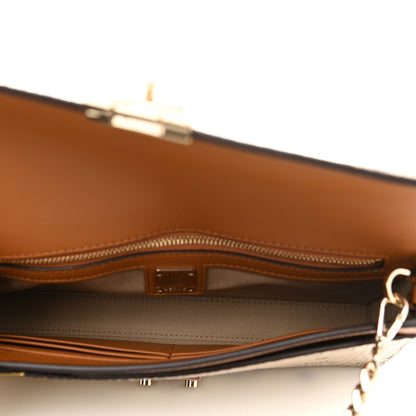 MCM Metallic Visetos Medium Millie Crossbody Bag Berlin Gold 5 of 9