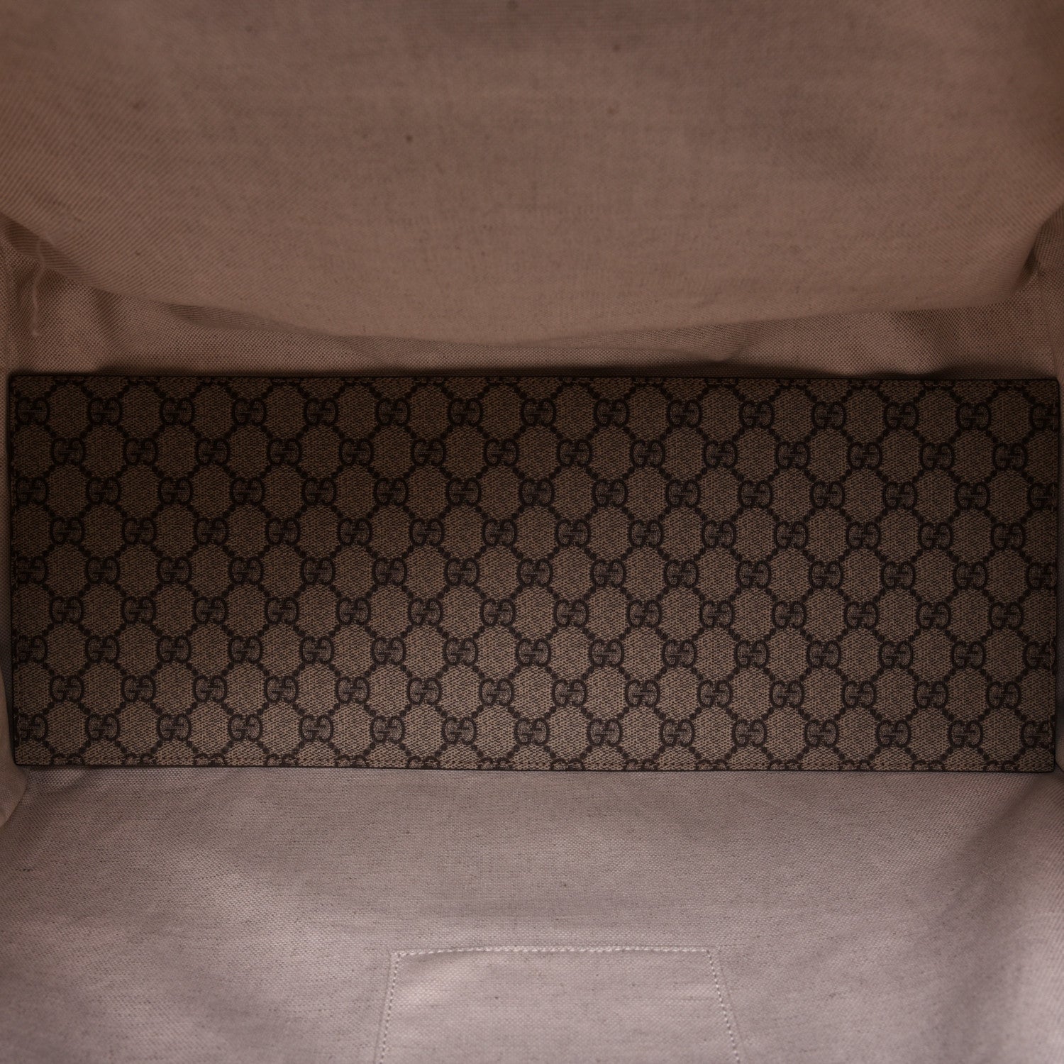 Gucci GG Supreme Monogram Textured Dollar Calfskin Web Medium Ophidia Carry-On Duffle Bag Beige Ebony New Acero 5 of 16