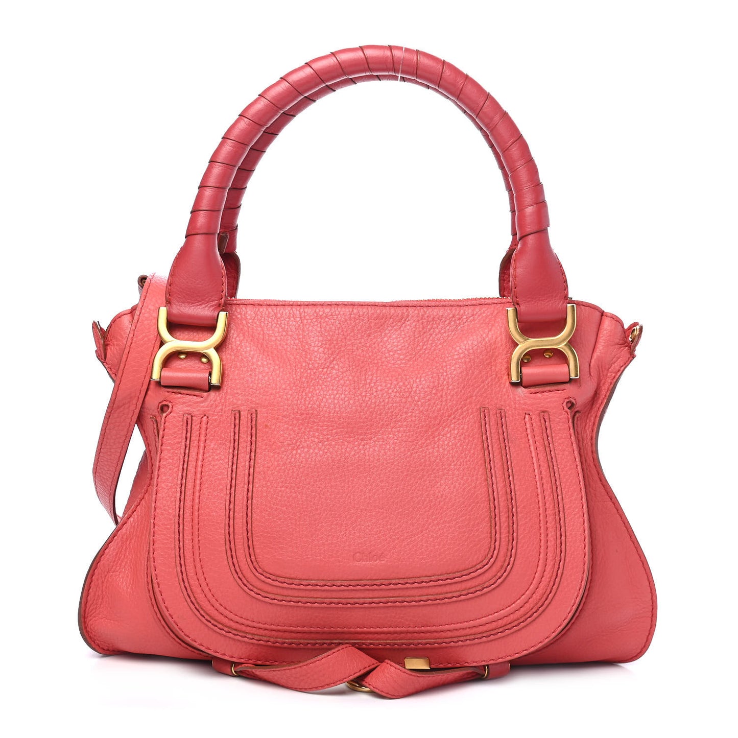 Calfskin Medium Marcie Satchel Paradise Pink