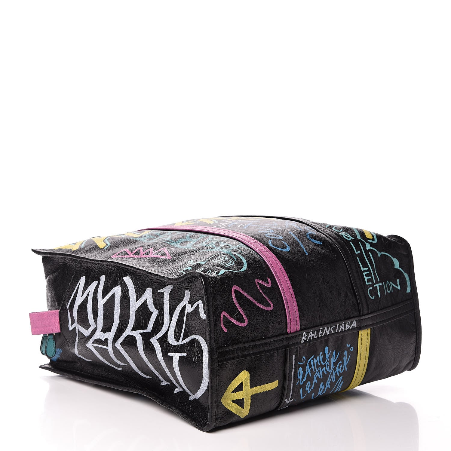 Balenciaga Agneau Arena Graffiti All Over Medium Bazar Shopper Tote Black Multicolor 4 of 9