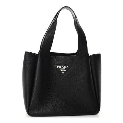 Prada Vitello Daino Soft Medium Dynamique Tote Black 1 of 10