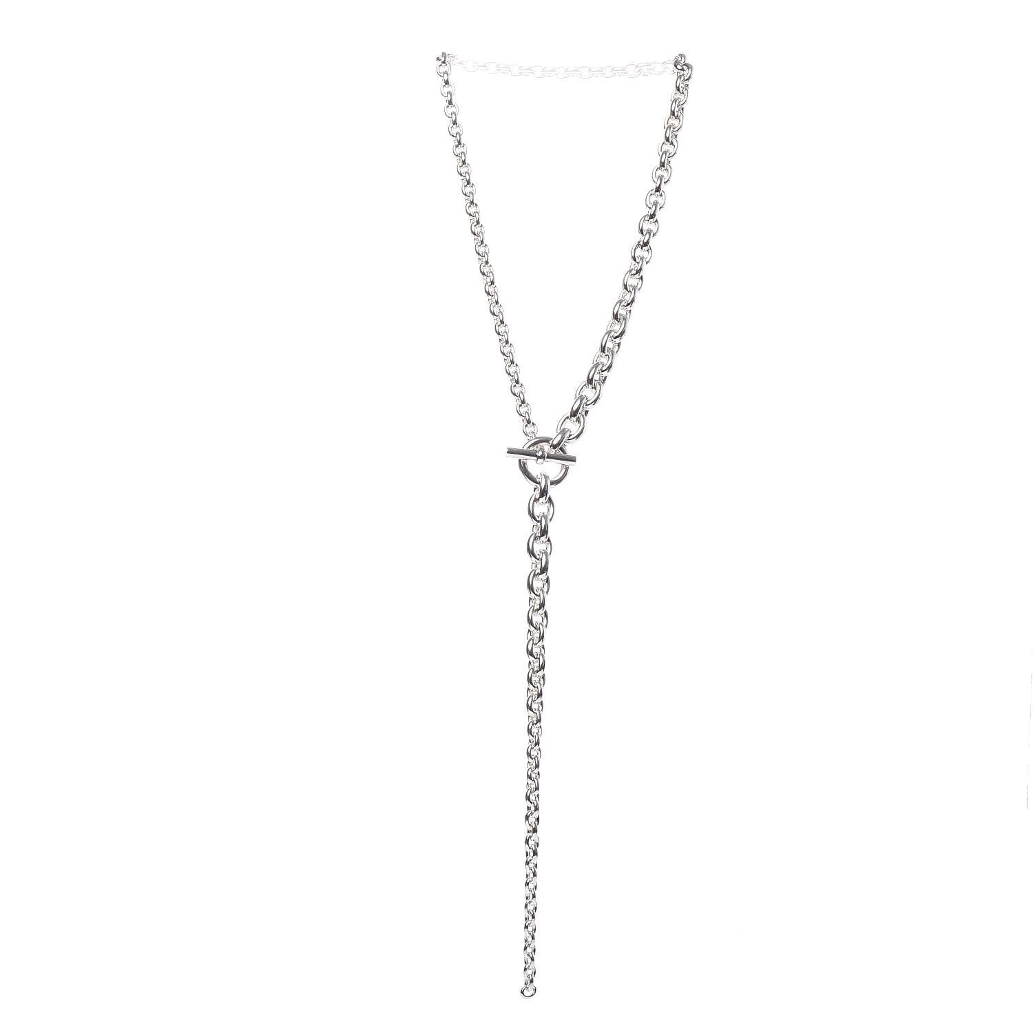 Hermes Sterling Silver Crescendo Necklace 3 of 7