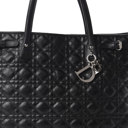 Christian Dior Coated Canvas Cannage Large Panarea Tote Black 11 of 11