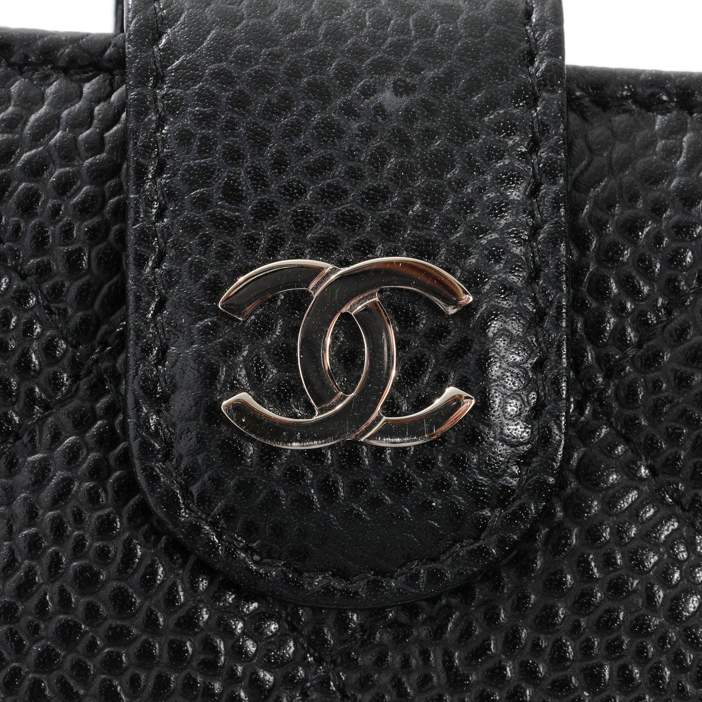 Caviar Large Zip Wallet Black