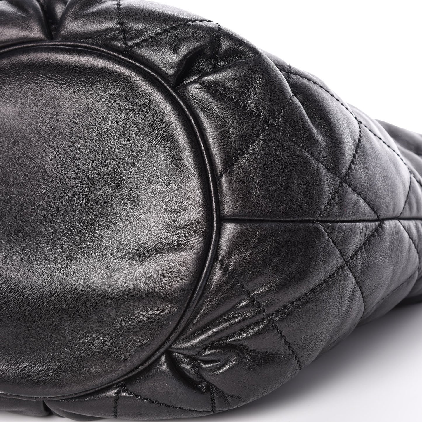 Lambskin Quilted Cloudy Bundle Hobo Black