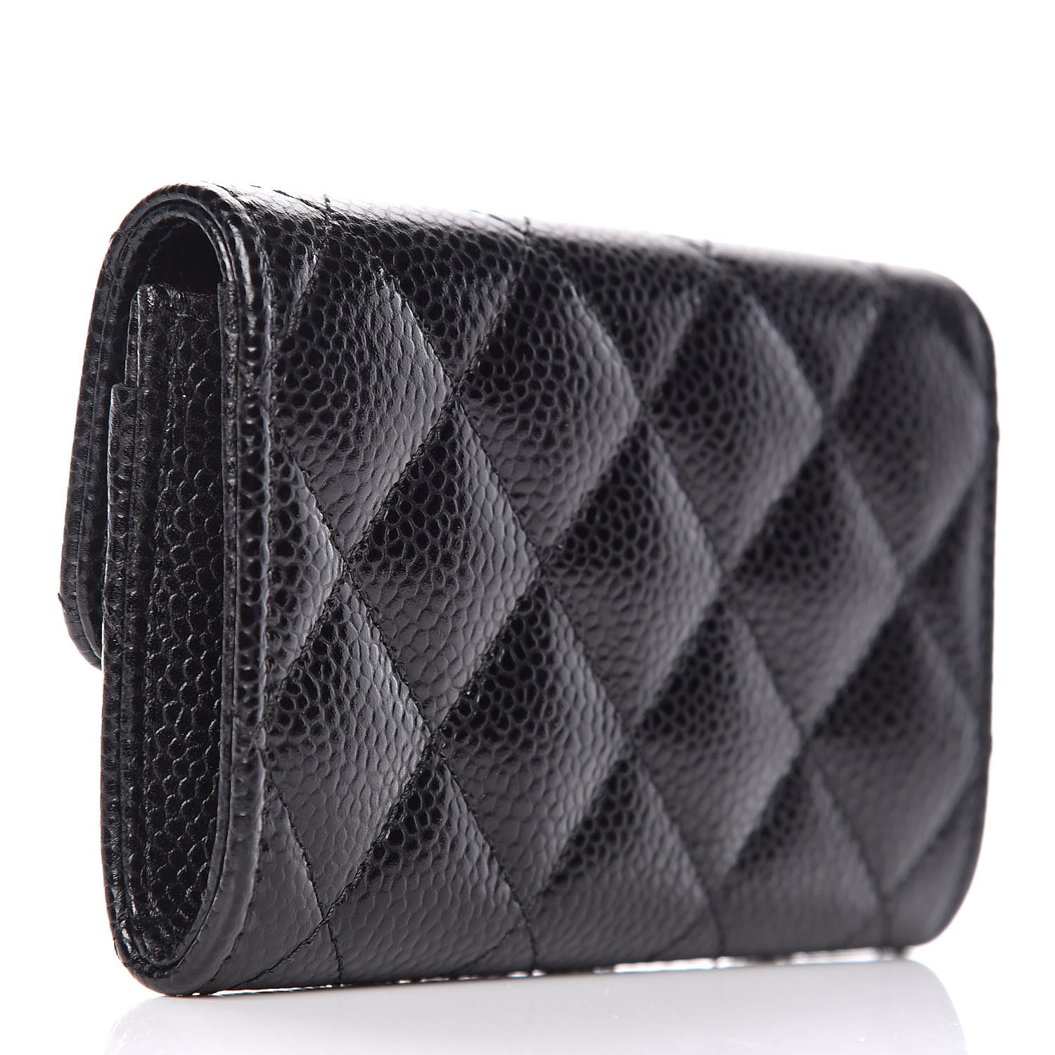Chanel Caviar Quilted Flap Card Holder Black 3 of 9
