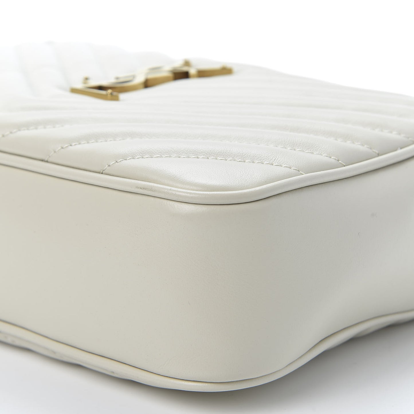 Calfskin Matelasse Monogram Lou Camera Bag Crema Soft