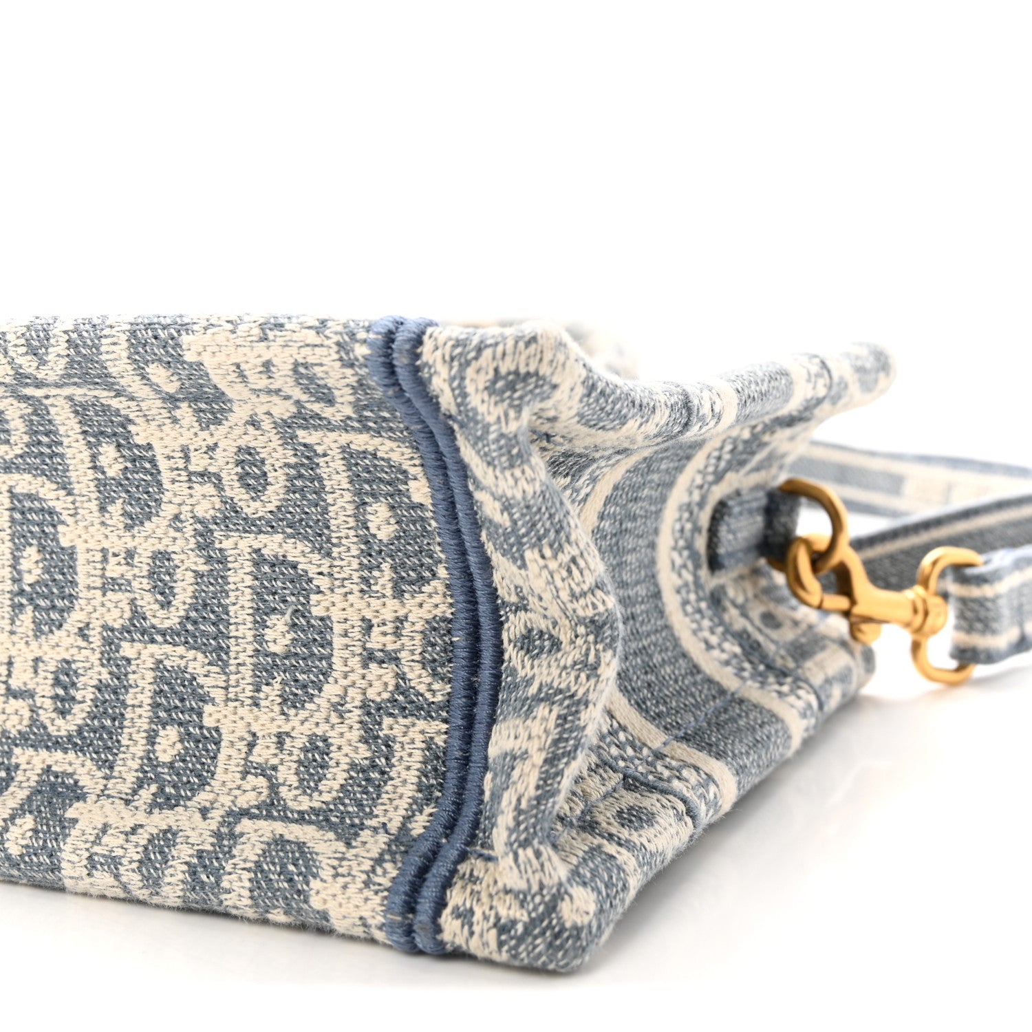 Christian Dior Oblique Mini Book Tote With Strap Light Blue Multicolor 10 of 11
