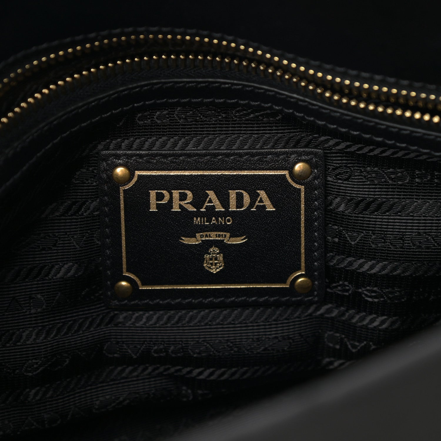 Prada Tessuto Nylon Soft Calfskin Shopping Satchel Black 6 of 13