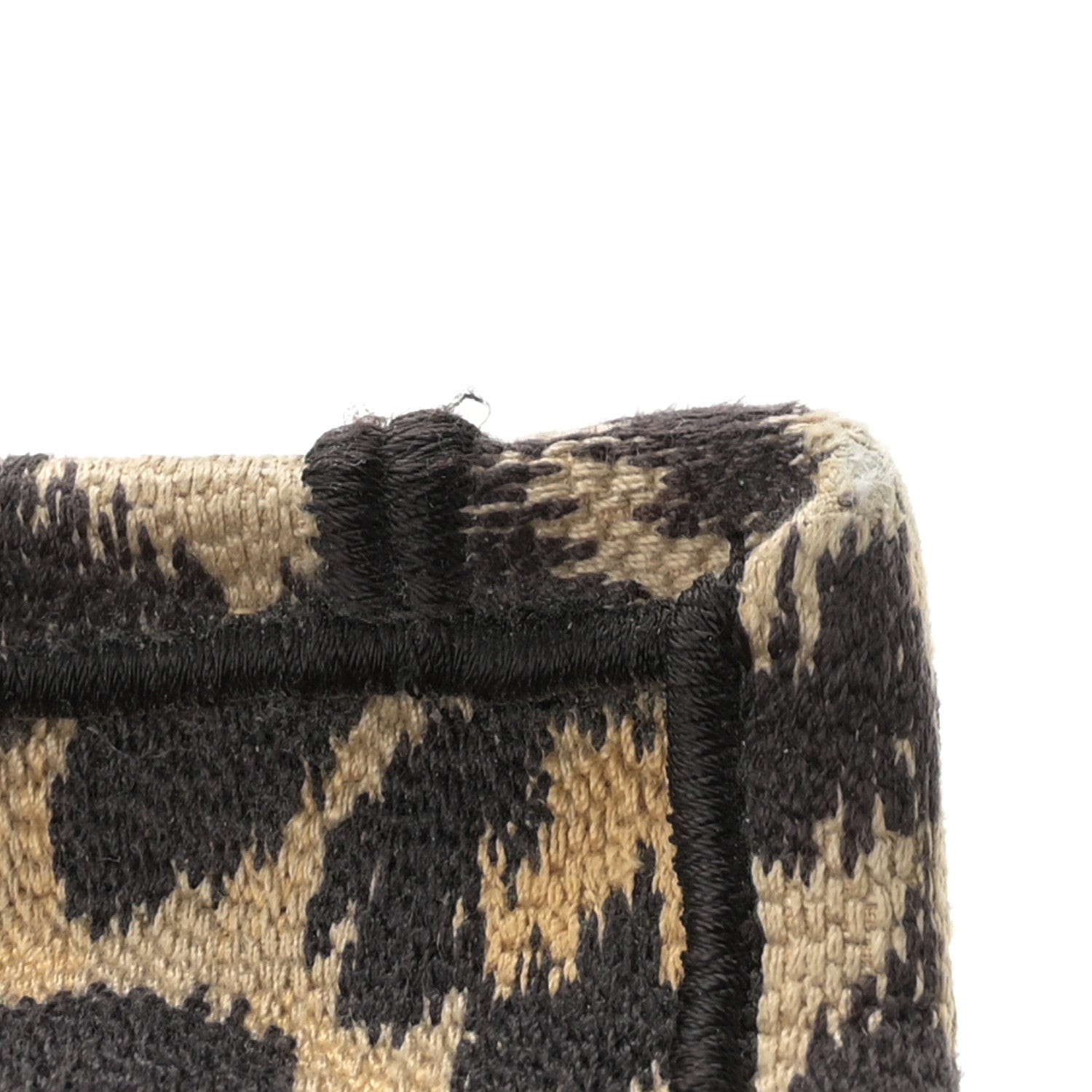 Christian Dior Canvas Mizza Embroidered Large Leopard Book Tote Beige 12 of 13