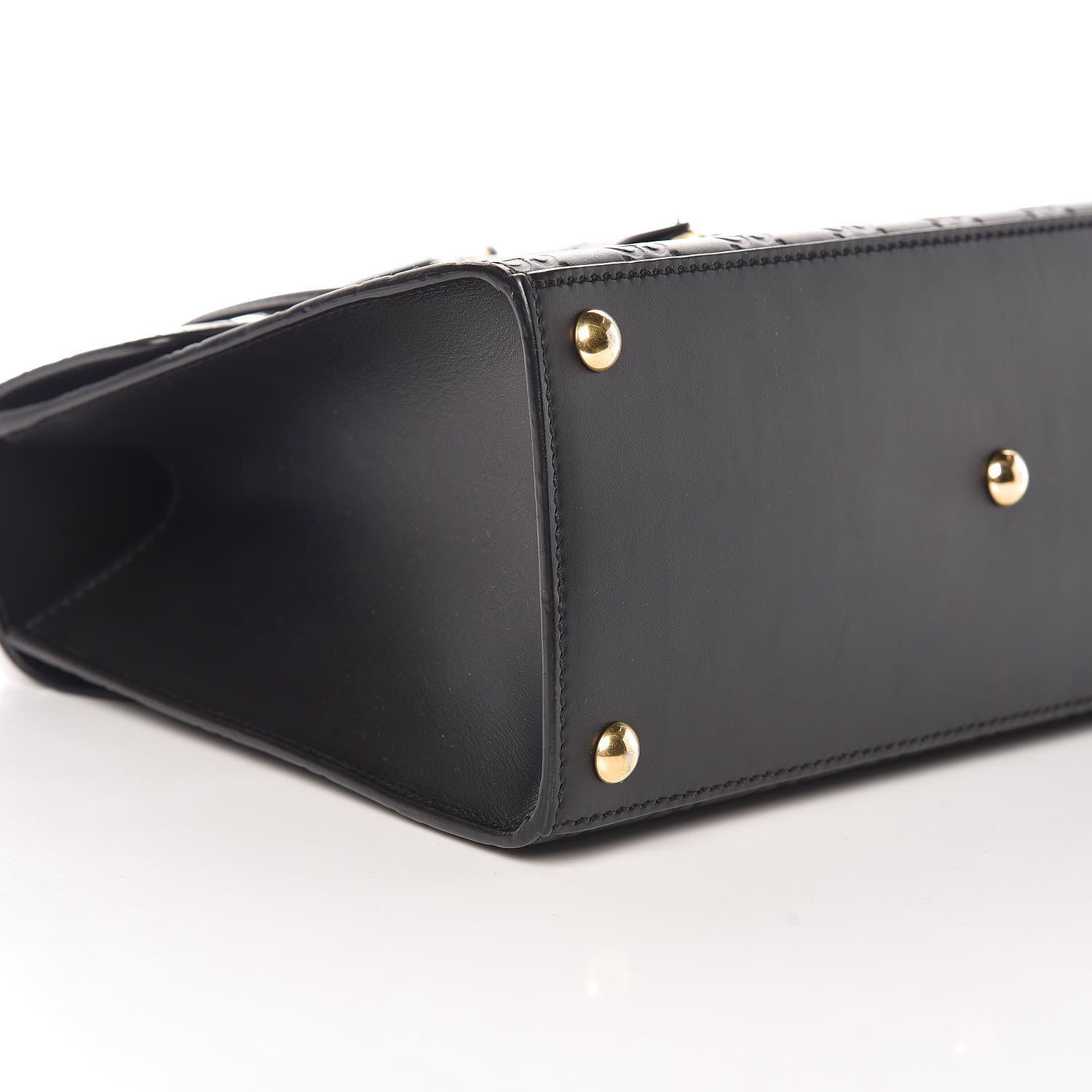 Gucci Guccissima Signature Small Padlock Top Handle Bag Black 8 of 10