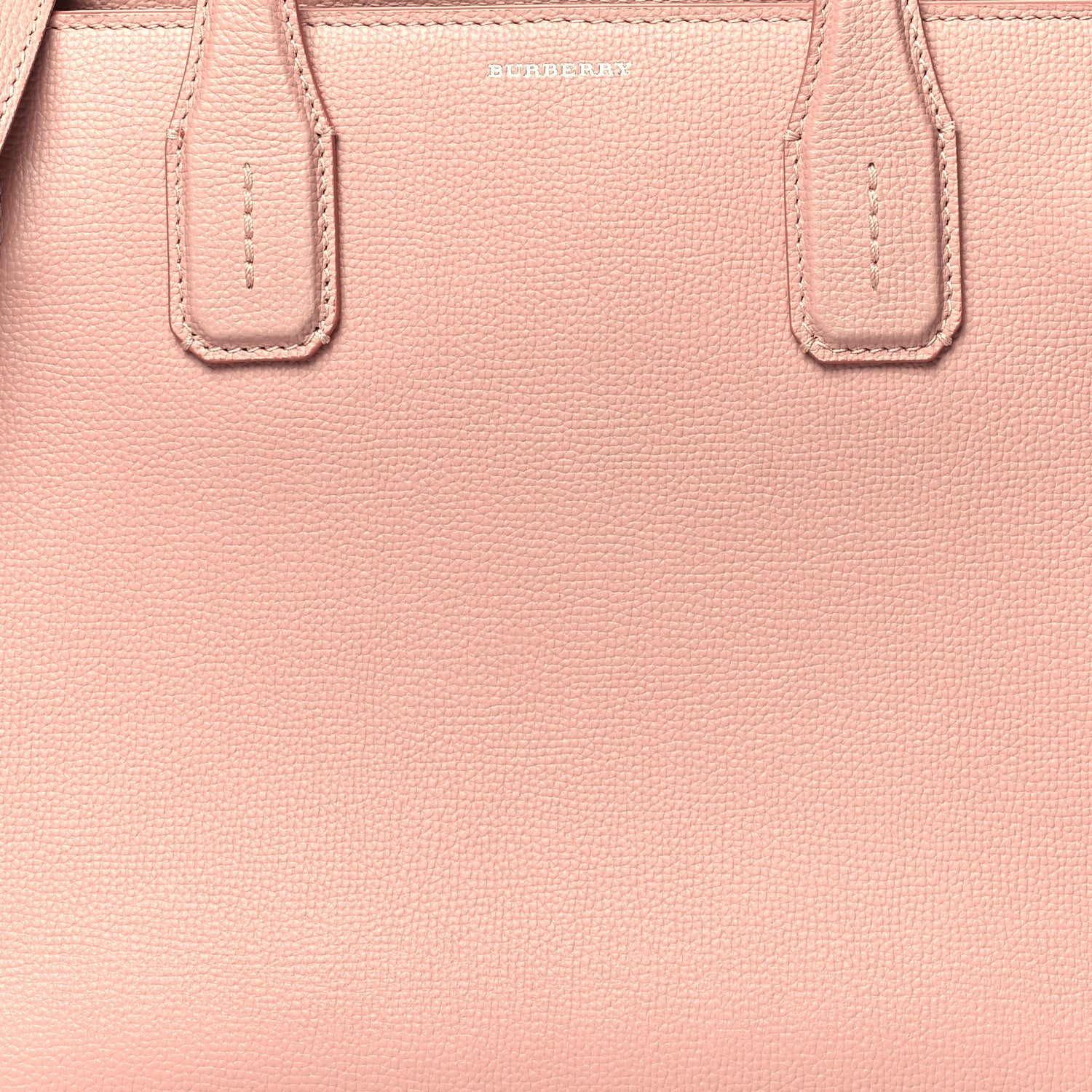 Burberry Grainy Calfskin House Check Medium Banner Tote Ash Rose 6 of 10