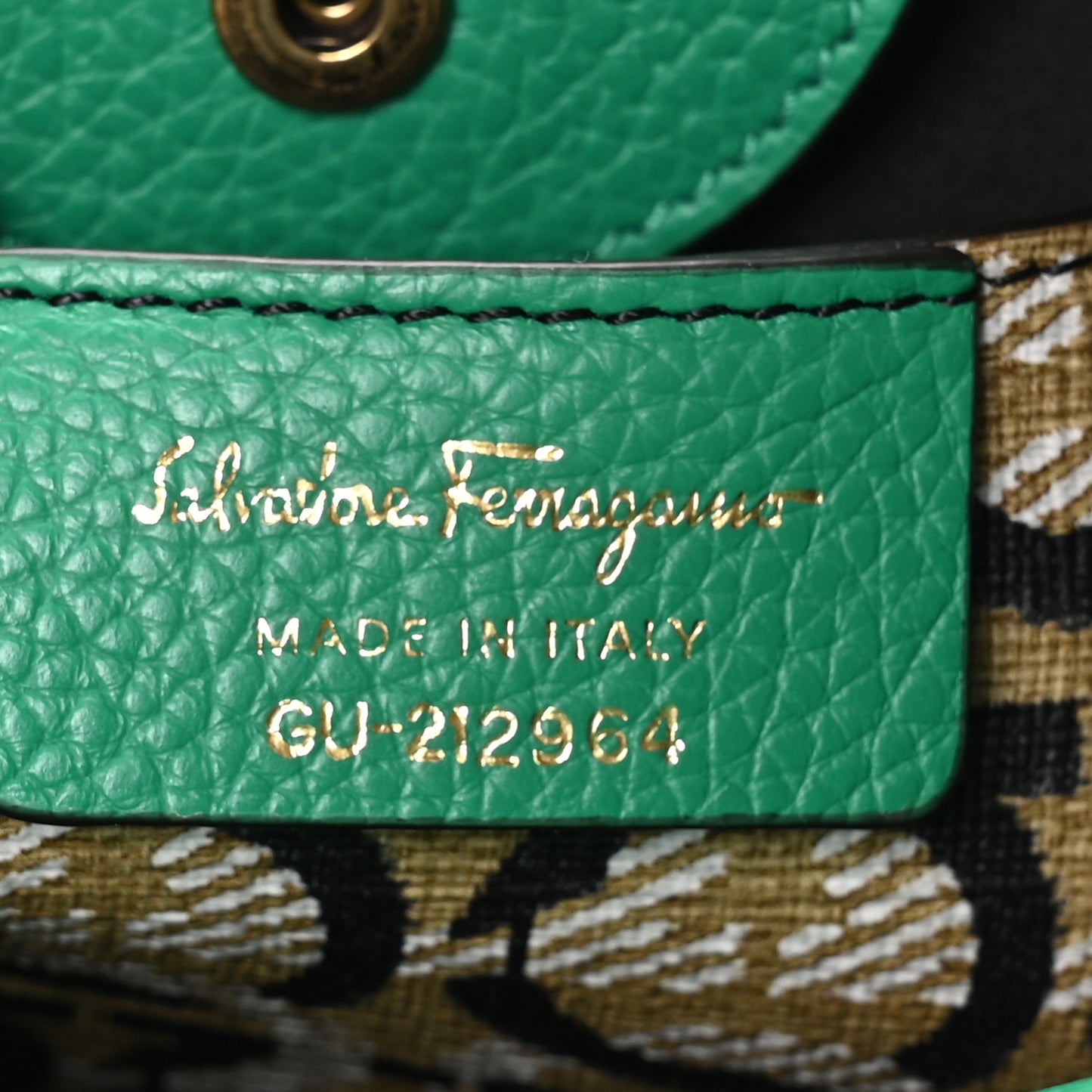 Tumbled Calfskin Gancini Mini Bag Smeraldo