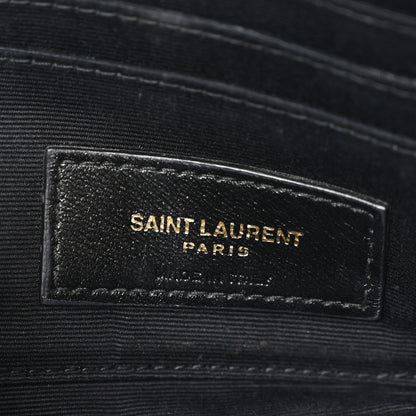 Saint Laurent Grained Lambskin Quilted Mini Becky Double Zip Bag Vintage White 6 of 11