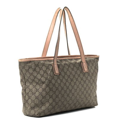 Gucci GG Supreme Monogram Medium Zippered Shopping Tote Pink 3 of 12