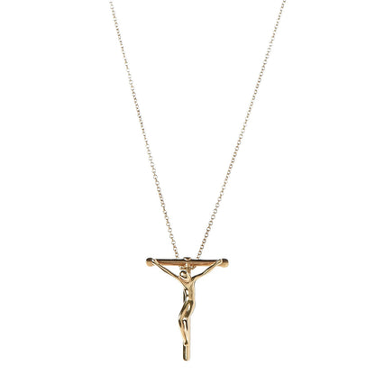 Tiffany 18K Yellow Gold Elsa Peretti Crucifix Pendant Necklace 1 of 11