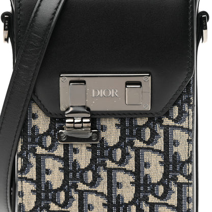 Christian Dior Oblique Calfskin Vertical Pouch Black 7 of 11