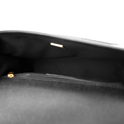 Chanel Caviar Quilted School Memory Small Top Handle Flap Black 5 of 11