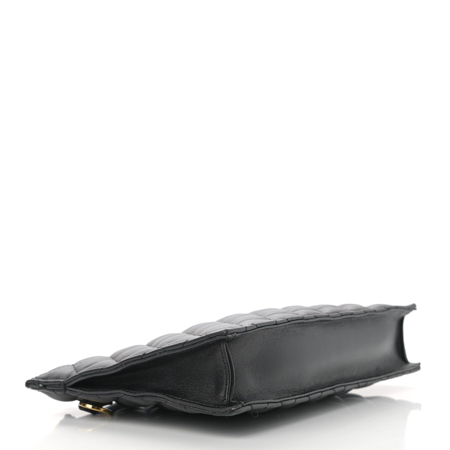 Versace Calfskin Quilted Small Tribute Icon Pouch Black 3 of 10