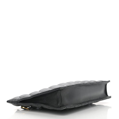 Versace Calfskin Quilted Small Tribute Icon Pouch Black 3 of 10