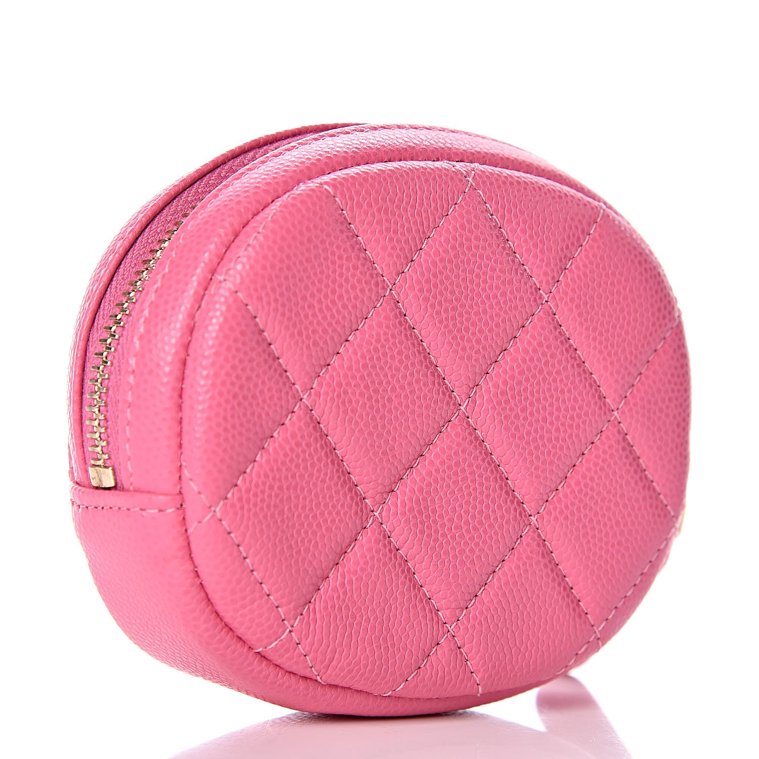 Chanel Iridescent Caviar Quilted Zip Around Classic Coin Purse Pink 3 of 8