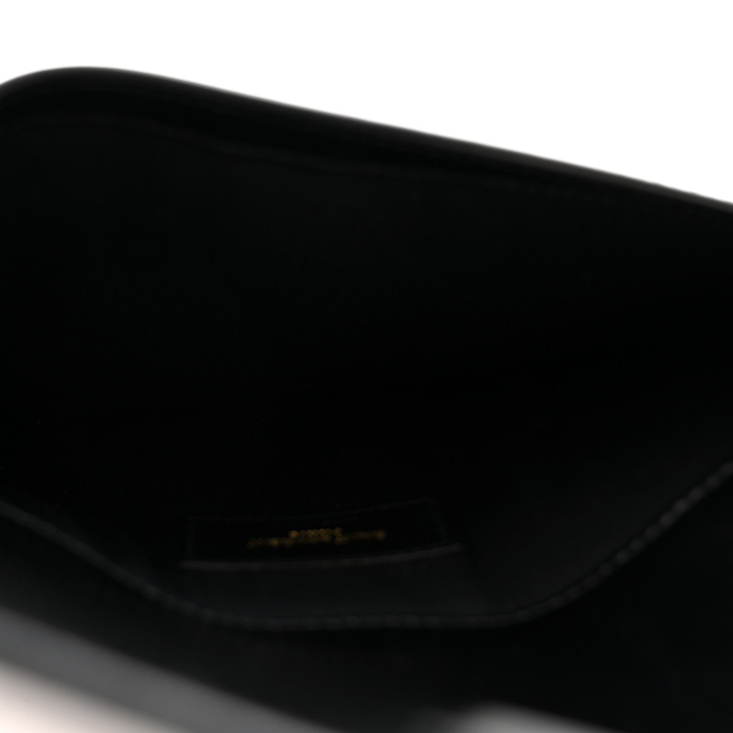Saint Laurent Smooth Shiny Calfskin Monogram Uptown Pouch Black 5 of 12