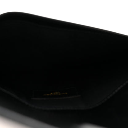 Saint Laurent Smooth Shiny Calfskin Monogram Uptown Pouch Black 5 of 12