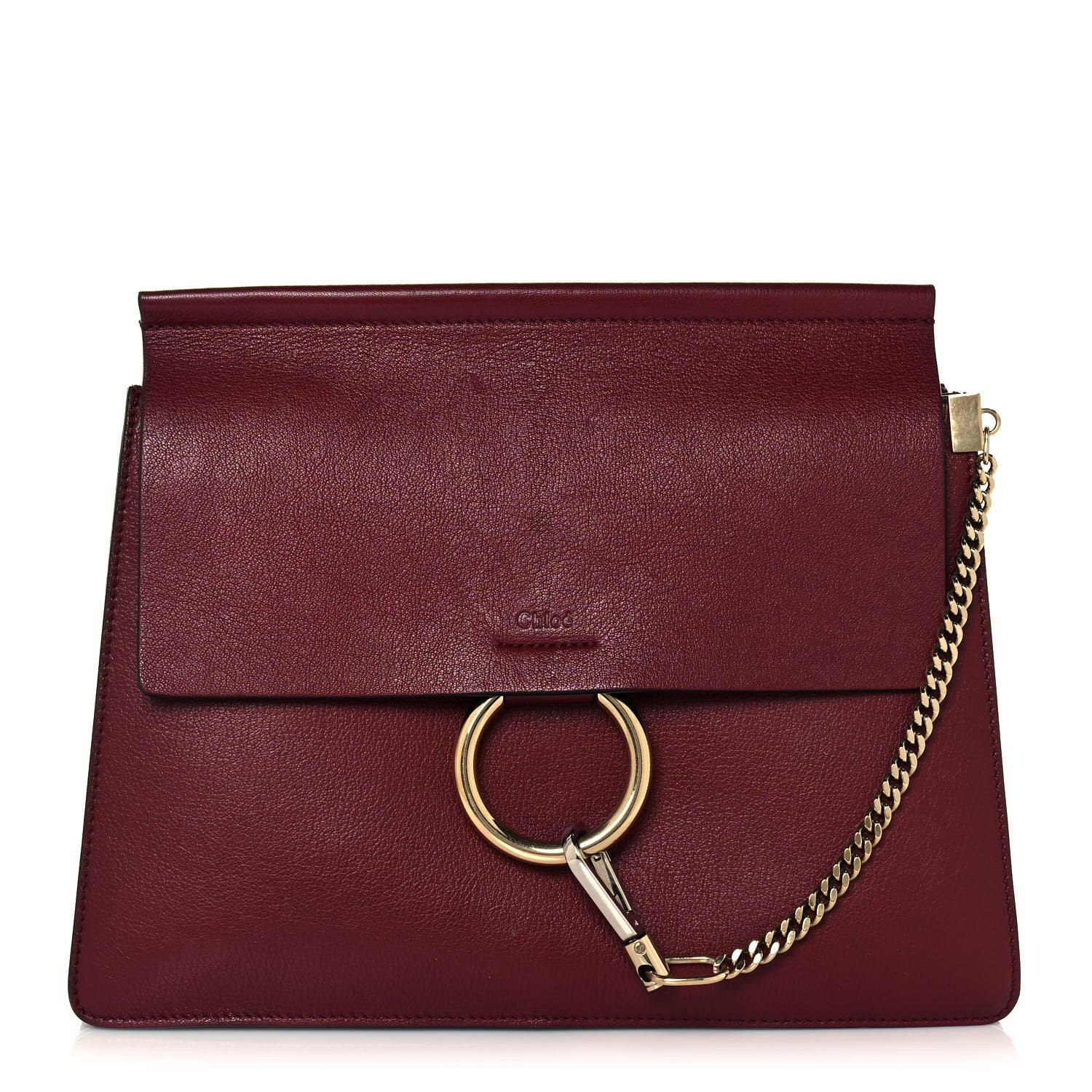 Chloe Calfskin Medium Faye Shoulder Bag Sienna Red 1 of 17