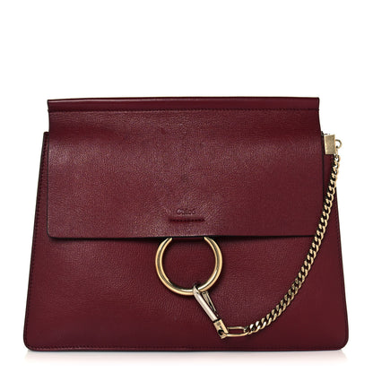 Chloe Calfskin Medium Faye Shoulder Bag Sienna Red 1 of 17