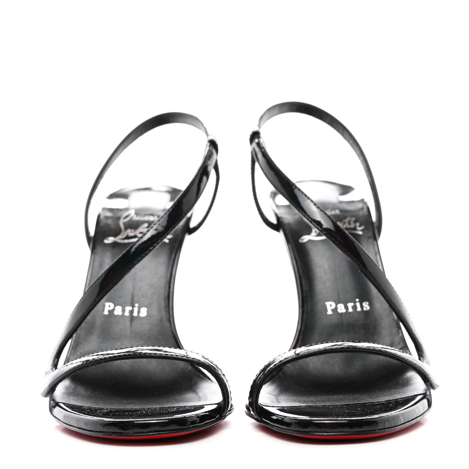 Christian Louboutin Patent Psychic Rosalie 100 Sandals 36 Black 2 of 9