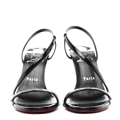 Christian Louboutin Patent Psychic Rosalie 100 Sandals 36 Black 2 of 9