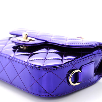 Chanel Mirror Calfskin Metallic Calfskin Quilted Hollywood Boulevard Mini Flap With Star Coin Purse Purple 11 of 11