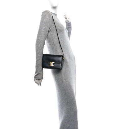 Celine Shiny Calfskin Teen Triomphe Black 2 of 9