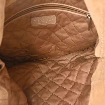 Chanel Suede Quilted Studded Small Chanel 22 Beige 6 of 13