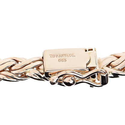 Tiffany 14K Yellow Gold Russian Weave Chain Necklace 4 of 4