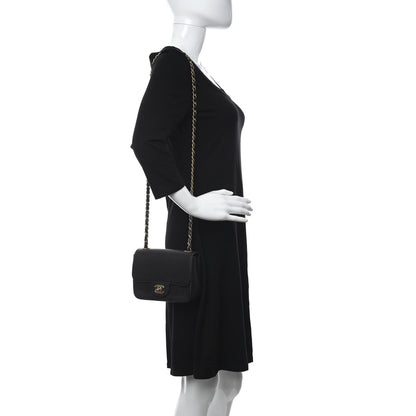 Chanel Grained Calfskin Mini Square Classic Pure Flap Black 2 of 12