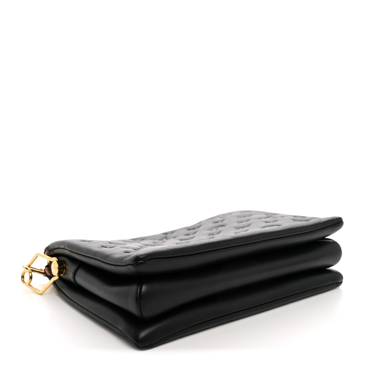 Lambskin Embossed Monogram Coussin PM Black