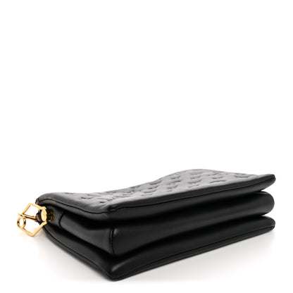 Louis Vuitton Lambskin Embossed Monogram Coussin PM Black 4 of 10