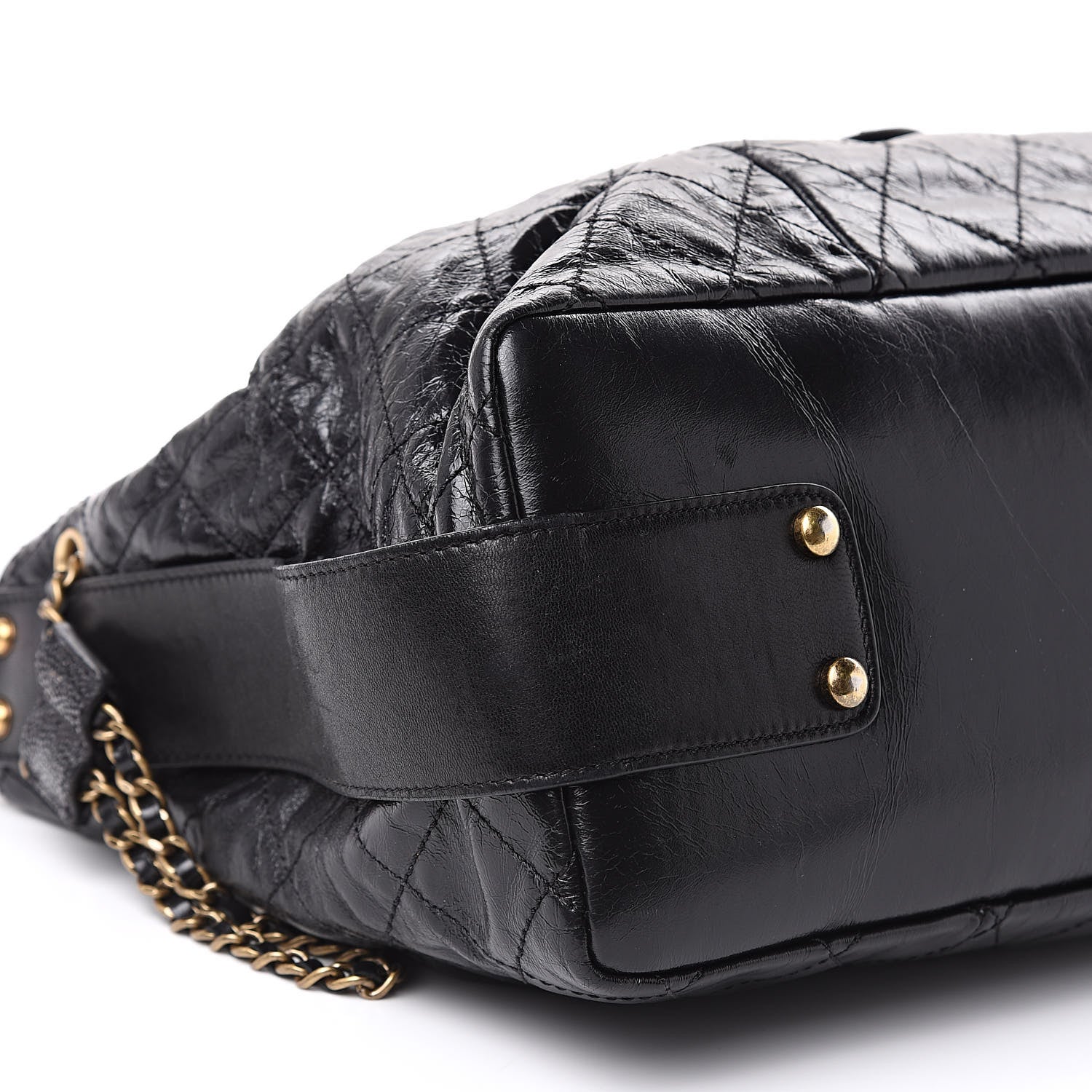 Chanel Glazed Calfskin Stingray Bindi CC Accordion Tote Black 8 of 12