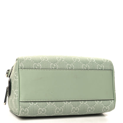 Gucci Denim GG Monogram Calfskin Mini Ophidia Top Handle Bag Pale Green 4 of 10