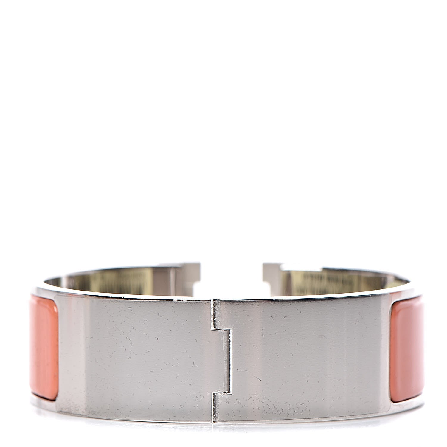 Hermes Enamel Wide Clic Clac H Bracelet GM Mango 3 of 5