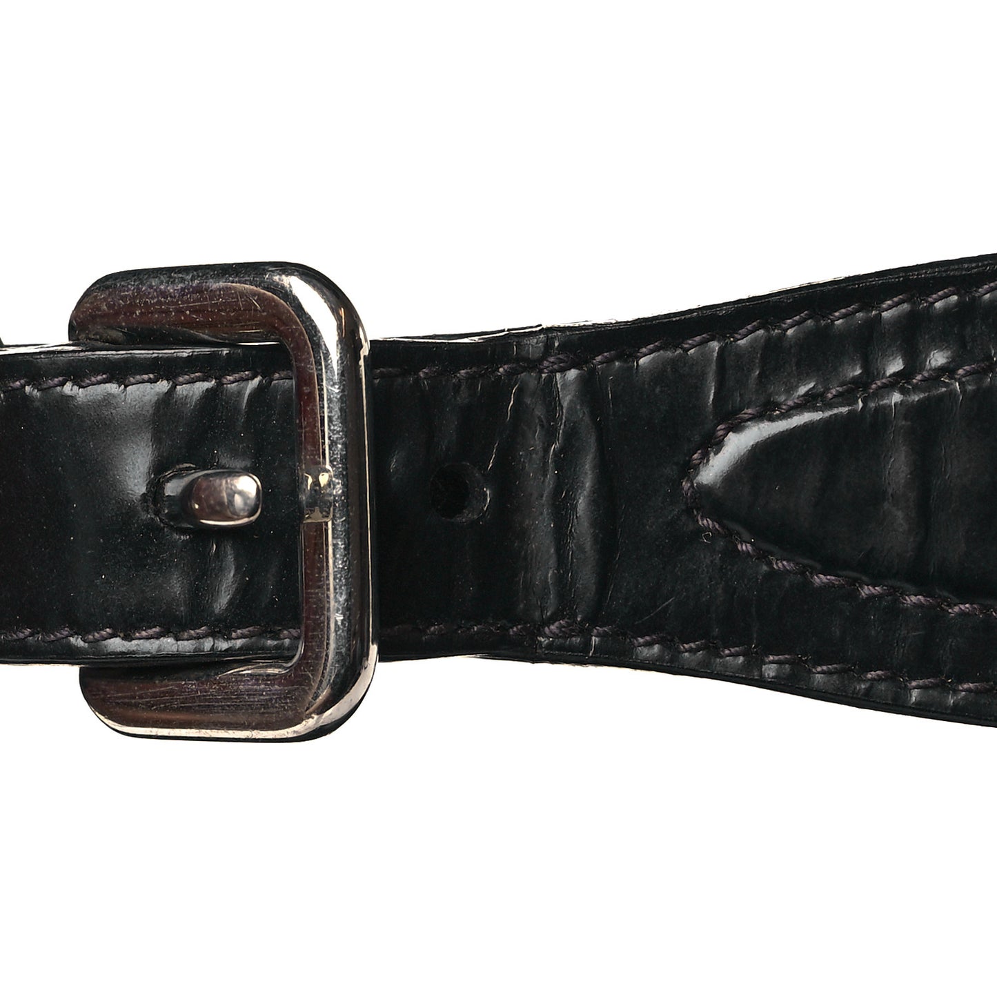 Tessuto Nylon Calfskin Logo Shoulder Bag Black