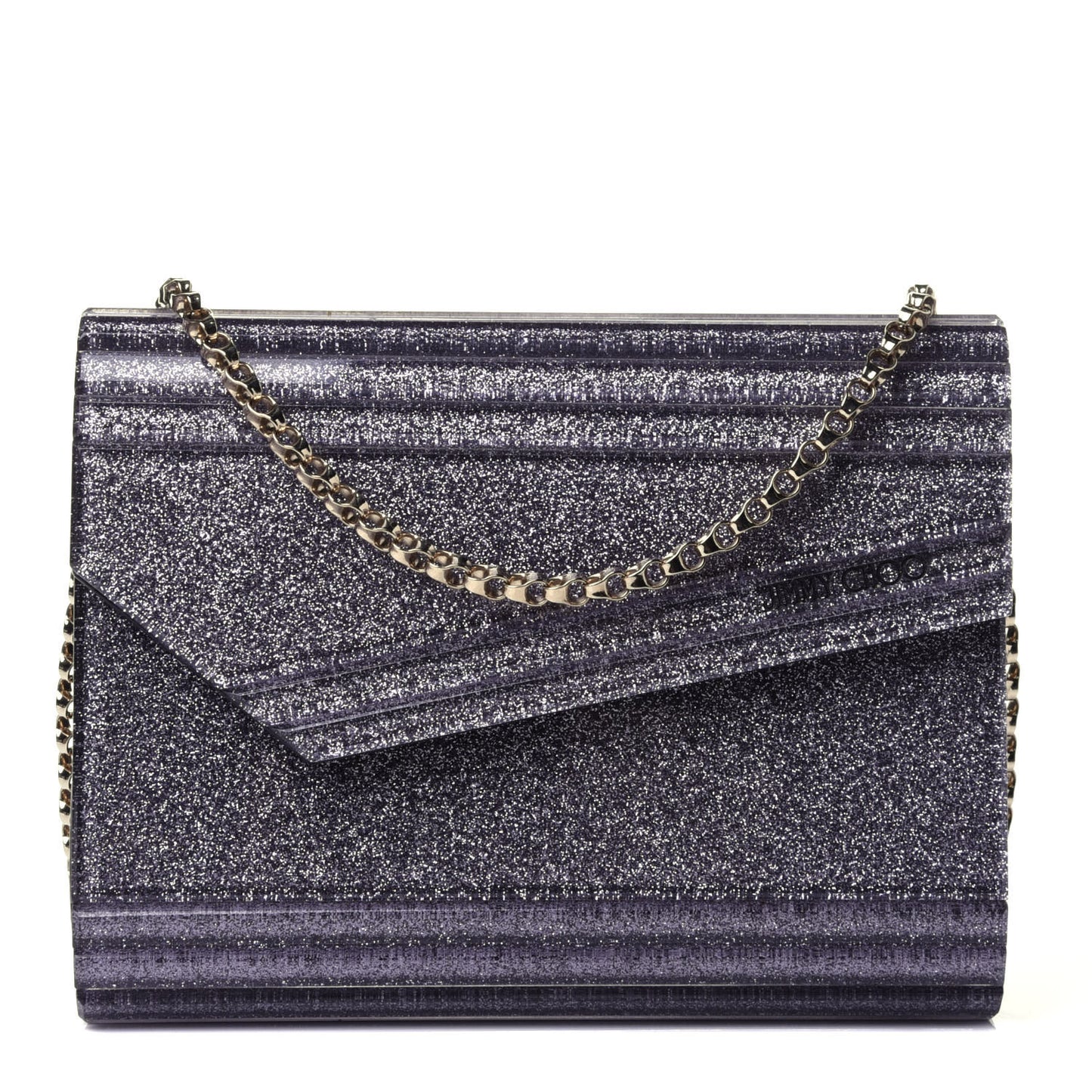 Acrylic Glitter Candy Clutch Purple