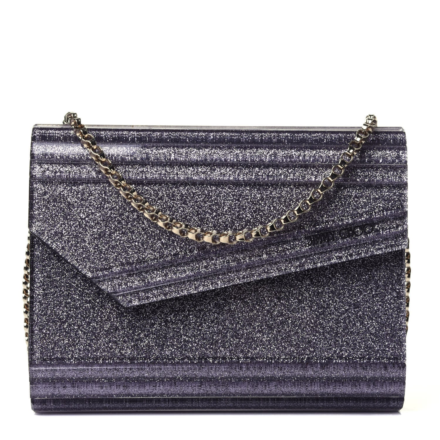 Jimmy Choo Acrylic Glitter Candy Clutch Purple 1 of 4