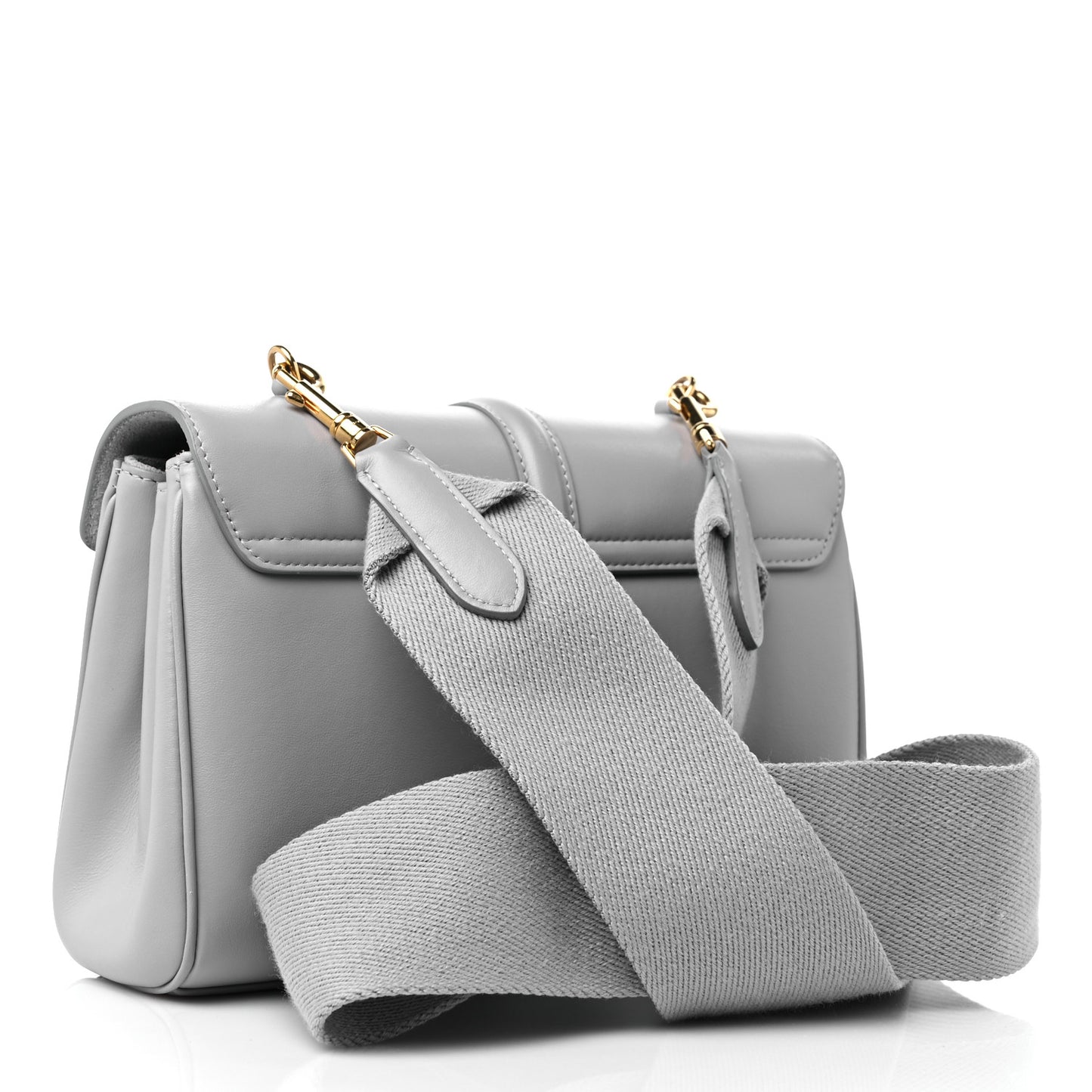 Smooth Calfskin Teen Soft 16 Shoulder Bag Light Grey