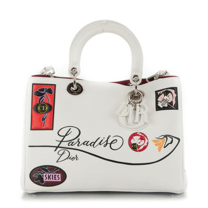 Christian Dior Calfskin Paradise Medium Diorissimo Tote White 1 of 10