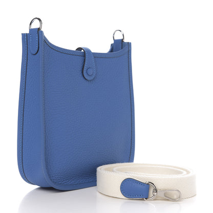 Hermes Taurillon Clemence Amazone Evelyne TPM Mykonos Blanc 2 of 11