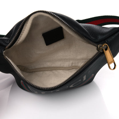 Gucci Grained Calfskin Small Logo Belt Bag Black 6 of 11
